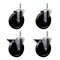 Service Caster 5 Inch Phenolic Wheel Swivel 34 Inch Threaded Stem Caster Set 2 Brakes SCC SCC-TS20S514-PHS-34212-2-PLB-2 - alternate 1